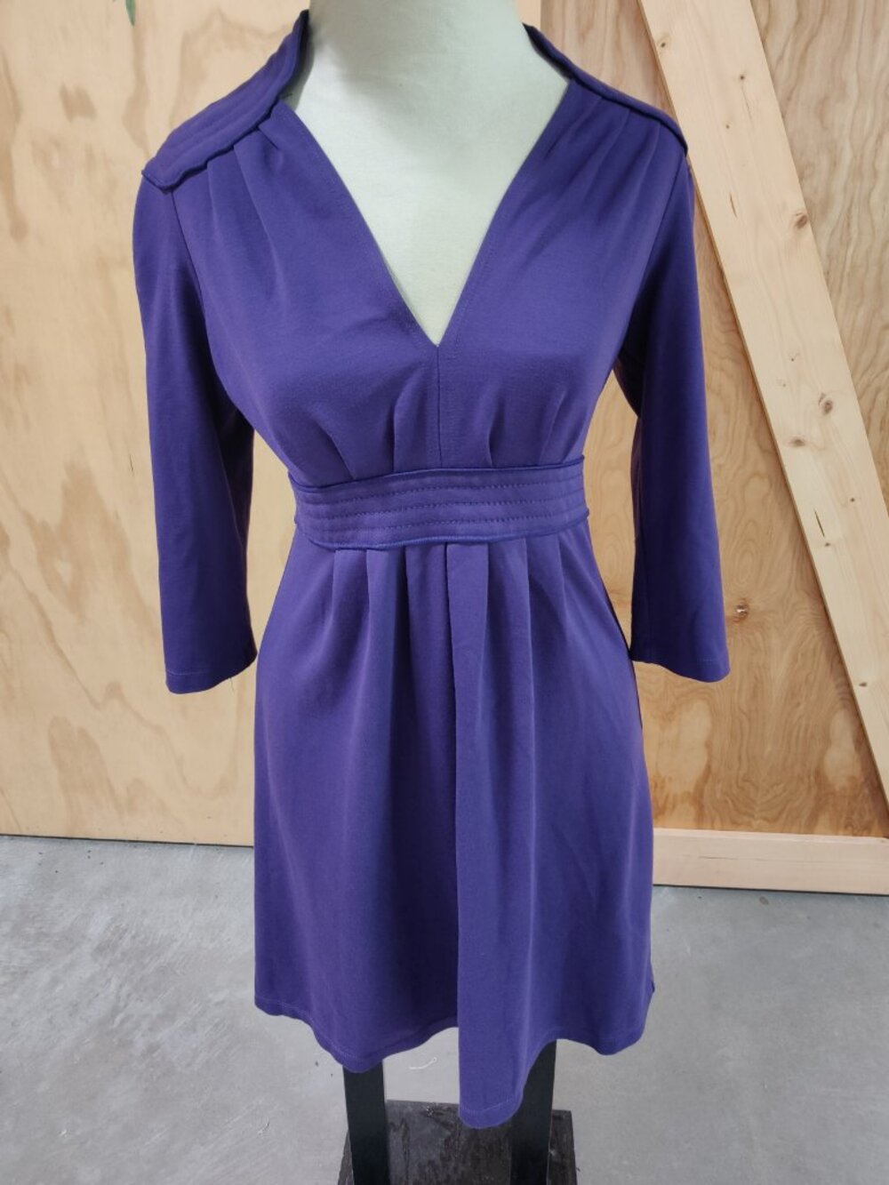 Max Studio Dress‎ Women Size Small Purple 3/4 Sleeve